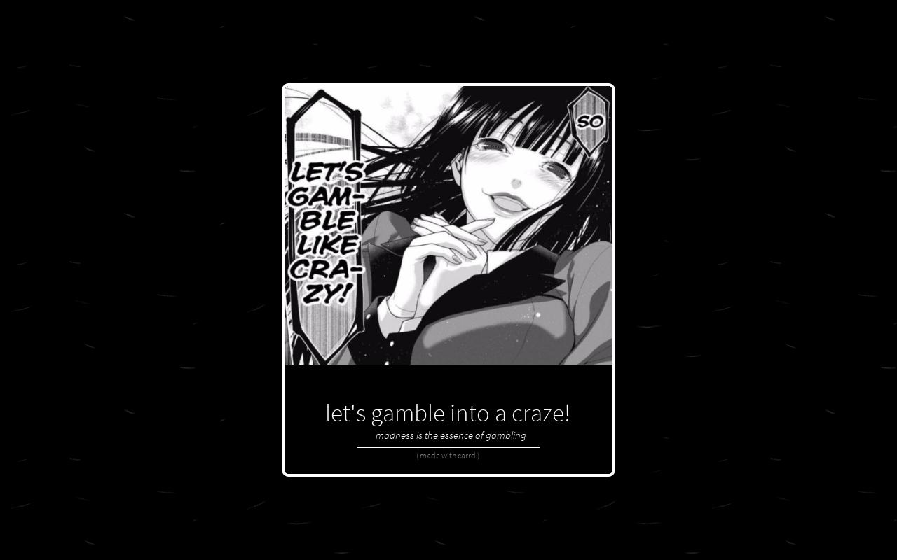 Carrd profile picture for @gamble